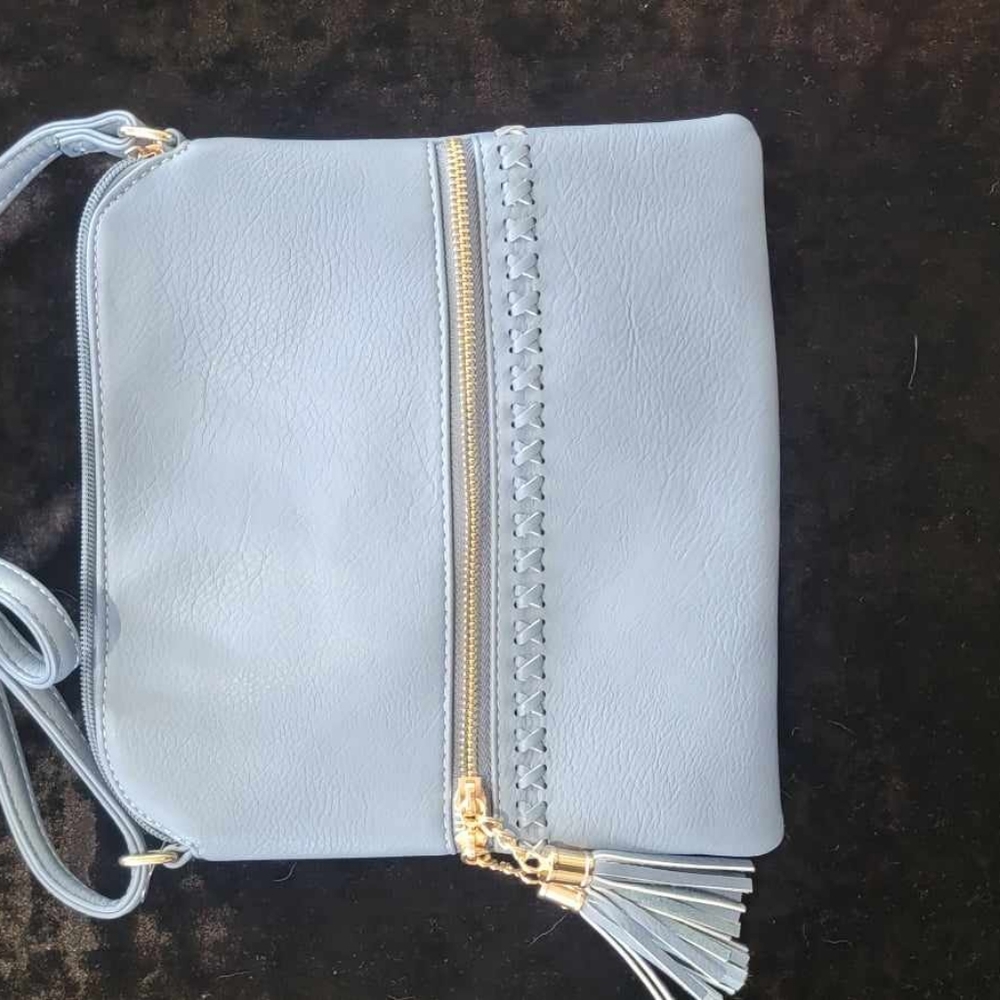 NEW MLK Collection by Mia K. Blue Vegan Leather Crossbag